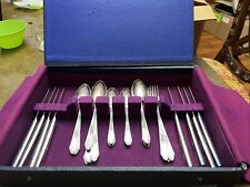 32 Pcs Vintage Manor Plate IS Silverplate Flatware Rosedale 1933 picture