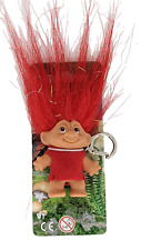Vintage Dam TROLL Doll Red Hair Keychain 2 inches picture