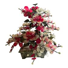 Chinese Jade Rose Quartz Agate Bonsai Flower tree 19