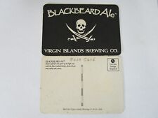 Blackbeard Ale Virgin Islands Brewing Postcard Coaster Restaurant Beer Pub Bar picture