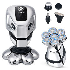 5 in 1 Rotary Electric Shaver Bald Head Shaver Kit Rechargeable-USA STOCK,7 head picture