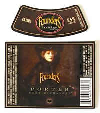 Founders Brewing PORTER  beer label MI 12oz with neck Var. #2 picture