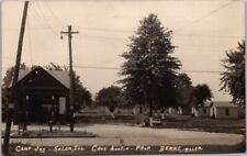 Vintage 1930s SALEM, Illinois RPPC Photo Postcard CAMP JOY Highway 50 Roadside picture