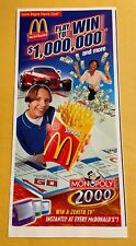 2000 McDonald's Monopoly Official Game Board NEW picture
