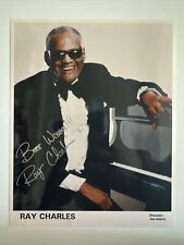 Ray Charles Autograph hand signed Silver 8x10 glossy color photo picture