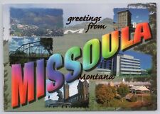 Missoula Montana, Large Letter Greetings Landmarks Attractions, Vintage Postcard picture