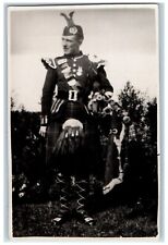 c1910's Postcard RPPC Photo Scottish Bagpipes Kilt Scotland Unposted Antique picture