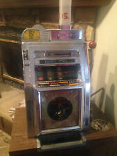 Vintage MILLS 5c Cent 3 Reel SLOT MACHINE -WORKS- Sahara Casino Slot and Stool  picture