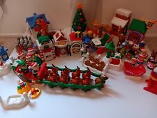 Fisher Price Little People Christmas Large Lot Vintage Santa Reindeer Holiday picture