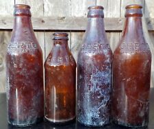 Vintage Lot Of 4 Certo Amber Embossed Glass Bottle Measuring Made In America picture