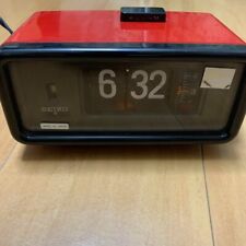 ( Tested )SE|KO Flip Clock Alarm DP-692T Red Body Space age From Japan picture