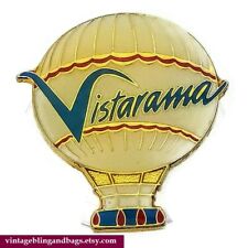 Vintage Vistarama Cinema advertising pin, hot air balloon, Movie Theatre Badge. picture
