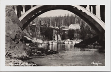 RPPC Depoe Bay OR c40's Bridge Fishing Boats Homes One Flew Over Cuckoo's Nest picture