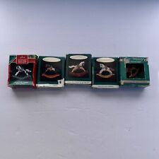 Vintage Hallmark Keepsake Miniature Ornaments + 1 RUSS 90s Rocking Horse Lot 5 picture