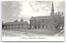 c1910 SELLERSVILLE PA ST MICHAEL'S LUTHERAN CHURCH EARLY UNPOSTED POSTCARD P4171 picture