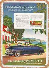 METAL SIGN - 1942 Plymouth Convertible Coupe Vintage Ad picture