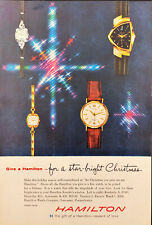 1958 Hamilton Fine Wrist Watches Christmas Vintage Print Ad Watch Gift of Love picture