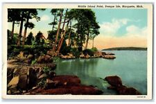 1955 Middle Island Point Presque Isle Marquette Michigan MI Vintage Postcard picture
