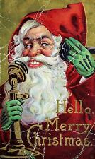 c.1910 Santa on Telephone Christmas Postcard Color Lithograph #95 picture