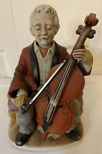 Vtg Violin Player Figurine 12” Ceramic picture