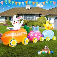 Marchpwer 9ft Long Easter Inflatable Outdoor Yard Decoration Bunny colorful  picture