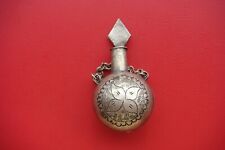 Antique handcraft Islamic brass silvered handcraft Perfume Snuff Bottle picture