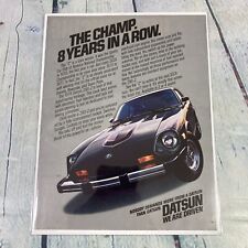 Vintage 1979 Print Ad Datsun 280-Z Sports Car Magazine Advertisement Paper picture