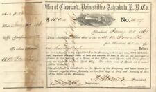 Cleveland, Painesville and Ashtabula R.R. Co. - Very Rare Now - Payment of Divid picture