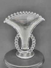 Imperial Glass Candlewick Vase, Fan Shape, Flared Vase, Two handled Vase 8.5