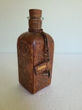 Vintage Leather Wrapped Decanter Whisky, Empty, 7.5” Tall picture