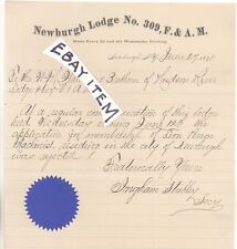 1878 Newburgh Orange County New York INGHAM STUBLEY & NANCY DICKERSON letter LHD picture
