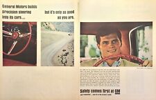 General Motors Safery First Drive Safely Mountain Road Vintage Print Ad 1966 picture