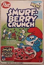 Post Smurf Berry Crunch metal hanging wall sign picture