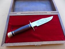 Vintage Ralph Bone Tombstone Arizona Custom Bowie Knife Etched & Engraved picture