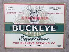Buckeye Brewing Buckeyes Beer Columbus Toledo Ohio State Football Metal Sign  picture