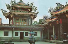 Lung-Shan Temple Taiwan Postcard Taipei Vtg #5 Main Hall Court Yards picture