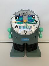 Casio Robot Action Alarm Clock AC-100 Vintage 1985 Japan Blue picture