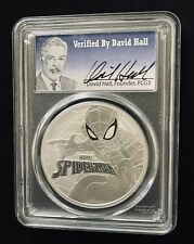 2017  SPIDER MAN 1 OZ SILVER PCGS MS70 Spiderman Verified By David Hall picture