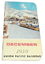 DECEMBER 1959 UNION PACIFIC POCKET NOTEBOOK PASSENGER TRAIN SOUVENIR picture