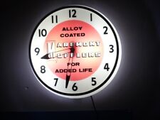 VINTAGE MAREMONT MUFFLERS BUBBLE GLASS ADVERTISING CLOCK    WORKING picture