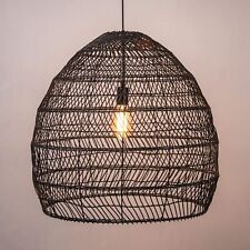 Chandelier Pendant Light Wicker Woven Lamp Shade Handmade Hanging Ceiling US picture