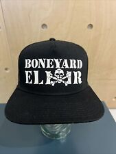 Boneyard Elixir Beer Black Trucker Hat Alcohol Memorabilia Adjustable Skull picture