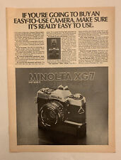 1978 Minolta XG7 Electronic SLR Camera Print Ad Original Vintage Easy Does It picture