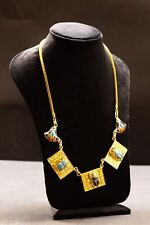 Gorgeous Egyptian necklace with Egyptian Scarab and Lotus flower- Made In Egypt picture