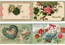 EMBOSSED GREETINGS HOLIDAYS FANTASY 470 Vintage Postcards (L4249) picture