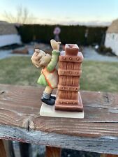 Hummel Little Thrifty Figurine and Coin Bank TM2 Girl Putting Coin in Bank GREAT picture