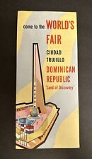 Vintage Original 1955 Worlds Fair Dominican Republic Brochure, RARE  picture