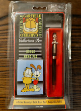 Vintage 1996 PAWS Garfield Collector's Pen Bonus Memo Pad Solid Brass Pen NEW picture