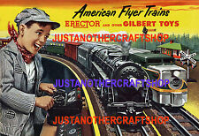 Gilbert American Flyer Trains 1953 Large A3 Size Poster Advert Shop Sign Leaflet picture