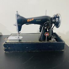 Royal Deluxe Sewing Machine Made In Japan Vintage Antique Black Untested W/ Case picture